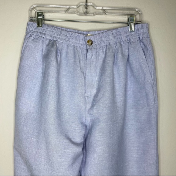 Madewell Linen Blend Track Trouser Pants Light Blue Size M - Picture 4 of 16